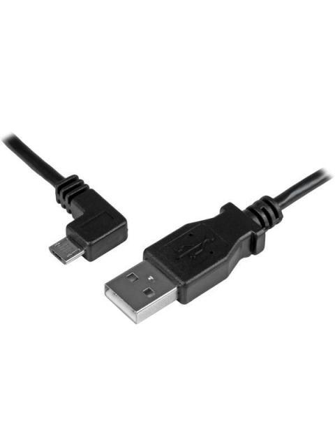 STARTECH  CABLE MICRO USB CON ANGULO IZQUIERDO 2 METROS NEGRO