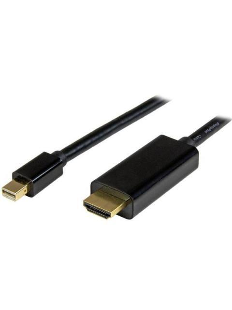 STARTECH  CABLE MINI DISPLAYPORT 1.2 MACHO - HDMI MACHO ULTRA HD 4K 30HZ 2 METROS NEGRO