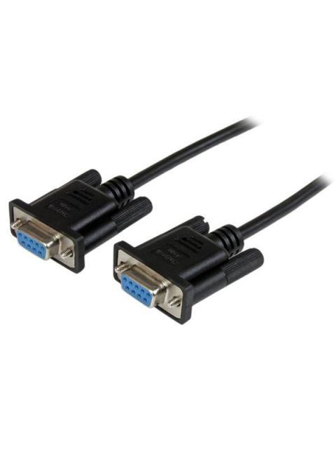 STARTECH  CABLE NULO DE MODEM SERIAL RS232 DB9 HEMBRA - HEMBRA 2 METROS NEGRO