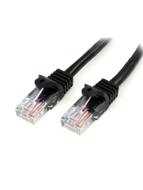 STARTECH  CABLE PATCH CAT5 UTP SIN ENGANCHES RJ-45 MACHO - RJ-45 MACHO 50CM NEGRO