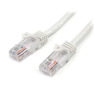 STARTECH  CABLE PATCH CAT5E UTP SIN ENGANCHES RJ-45 MACHO - RJ-45 MACHO 1 METRO BLANCO