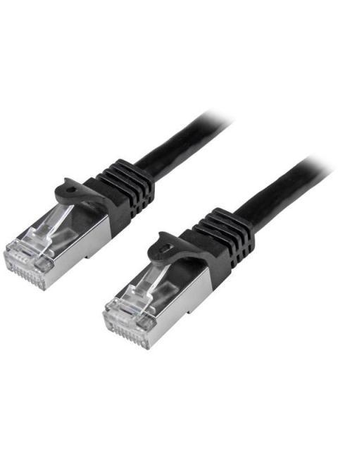 STARTECH  CABLE PATCH CAT6 S-FTP BLINDADO SIN ENGANCHES RJ-45 MACHO - RJ-45 MACHO 2 METROS NEGRO