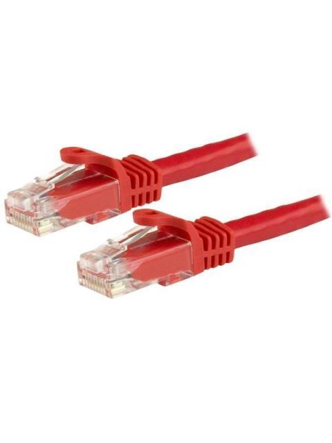 STARTECH  CABLE PATCH CAT6 UTP SIN ENGANCHES RJ-45 MACHO - RJ-45 MACHO 30CM ROJO