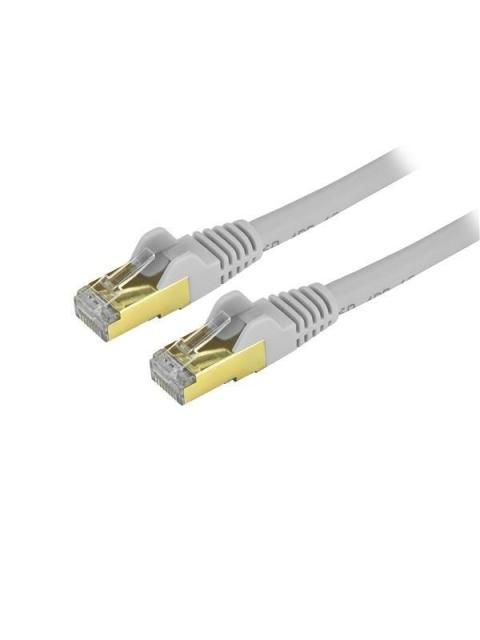 STARTECH  CABLE PATCH CAT6A STP BLINDADO SIN ENGANCHES RJ-45 MACHO - RJ-45 MACHO 20CM GRIS