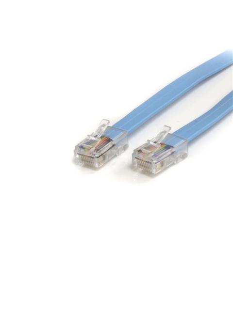 STARTECH  CABLE ROLLOVER DE CONSOLA CISCO ETHERNET RJ-45 MACHO - MACHO 1.8 METROS AZUL