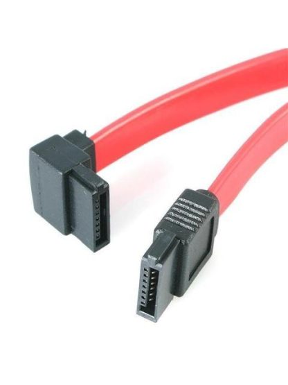 STARTECH  CABLE SATA DE ANGULO RECTO IZQUIERDO 45CM ROJO