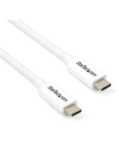 STARTECH  CABLE THUNDERBOLT 3 USB-C MACHO - USB-C MACHO 2 METROS BLANCO PARA MACBOOK PRO