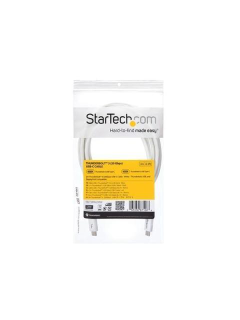 STARTECH  CABLE THUNDERBOLT 3 USB-C MACHO - USB-C MACHO 2 METROS BLANCO PARA MACBOOK PRO - Image 9