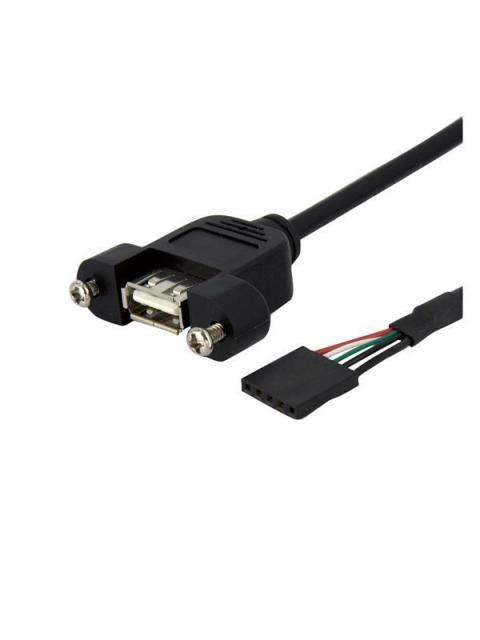 STARTECH  CABLE USB 2.0 IDC HEMBRA - USB A HEMBRA 90CM NEGRO