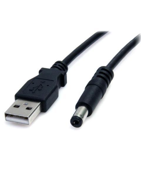 STARTECH  CABLE USB A MACHO - CONECTOR COAXIAL 2 METROS NEGRO