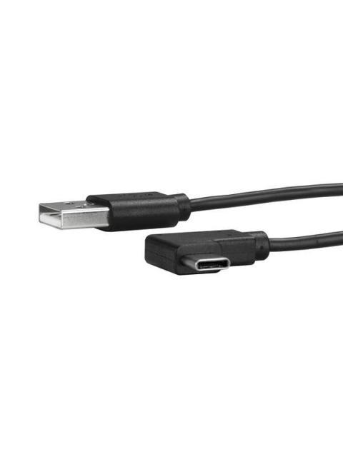 STARTECH  CABLE USB A MACHO - USB C MACHO EN ANGULO A LA DERECHA 1 METRO NEGRO