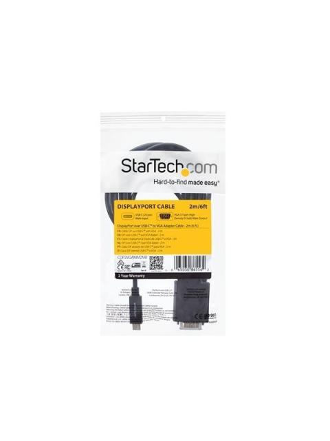 STARTECH  CABLE USB C MACHO - VGA (D-SUB) MACHO 2 METROS NEGRO - Image 7