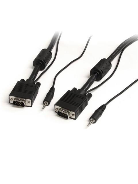 STARTECH  CABLE VGA (D-SUB) + 3.5MM MACHO 7.6 METROS NEGRO