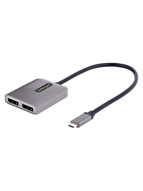 STARTECH  DIVISOR MULTIPLICADOR USB C - 2X DISPLAYPORT GRIS