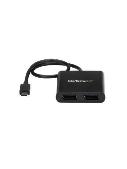 STARTECH  DIVISOR MULTIPLICADOR USB C - DISPLAYPORT 2 PUERTOS NEGRO - Image 6
