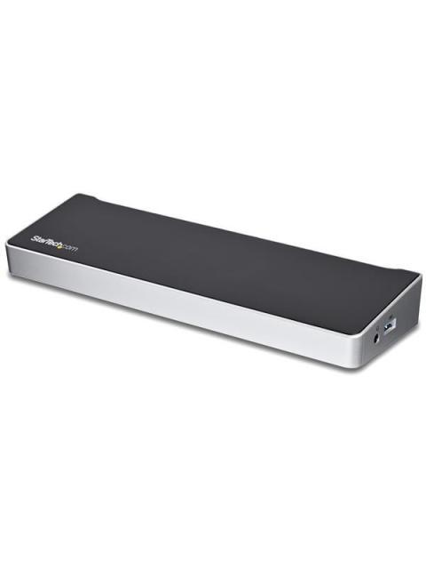 STARTECH  DOCKING STATION DK30CH2DEP USB-C 2X USB 3.0 1X HDMI 2X DISPLAYPORT 1X RJ-45 PLATA-NEGRO
