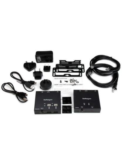 STARTECH  EXTENSOR HDMI POR CABLE CAT6 CON HUB USB DE 4 PUERTOS 50M NEGRO - Image 6
