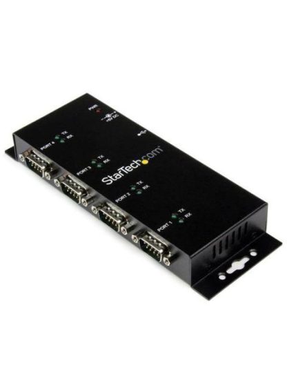 STARTECH  HUB CONCENTRADOR ADAPTADOR USB A SERIAL RS232 DB9 4 PUERTOS NEGRO