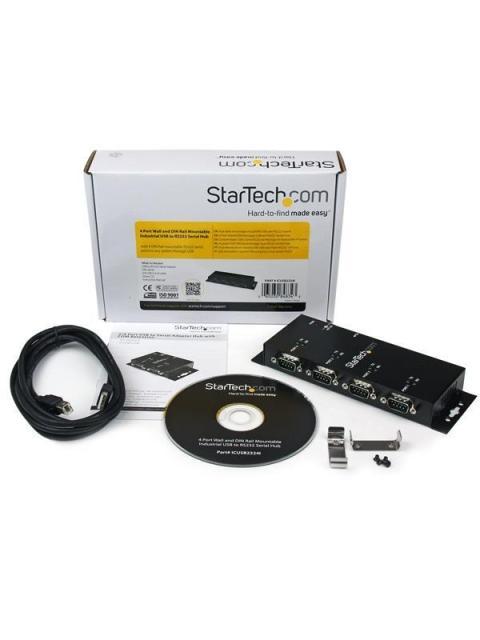 STARTECH  HUB CONCENTRADOR ADAPTADOR USB A SERIAL RS232 DB9 4 PUERTOS NEGRO - Image 7
