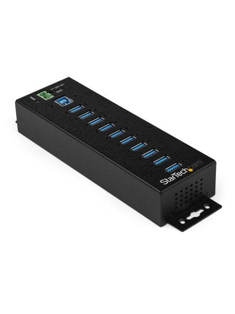 STARTECH  HUB USB-B 3.0 HEMBRA - 10 PUERTOS USB 3.2 HEMBRA 5000MBIT-S NEGRO