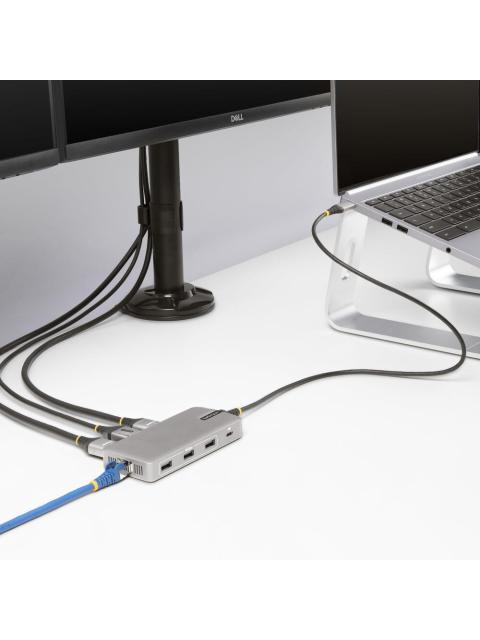 STARTECH  HUB USB-C MACHO 2X HDMI 2X DISPLAYPORT 3X USB-A 1X USB-C 1X RJ-45 GRIS - Image 7