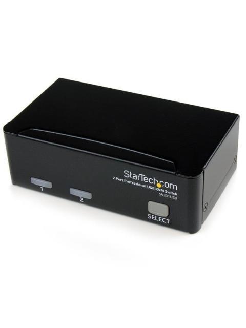 STARTECH  JUEGO CONMUTADOR KVM SV231USB 2 PUERTOS VGA CON CABLES