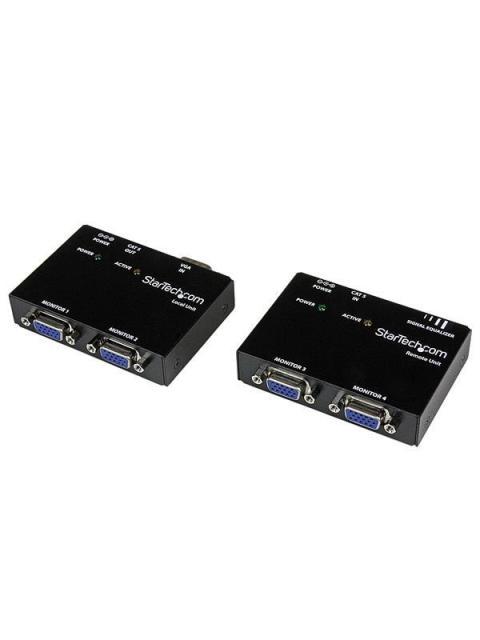 STARTECH  KIT JUEGO EXTENSOR DE VIDEO VGA POR CABLE CAT5 UTP ETHERNET DE RED (SERIE ST121)