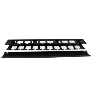 STARTECH  PANEL CANALETA HORIZONTAL DE 1U CON CUBIERTA PARA GESTION DE CABLEADO EN RACKS Y PERFORACIONES LATERALES