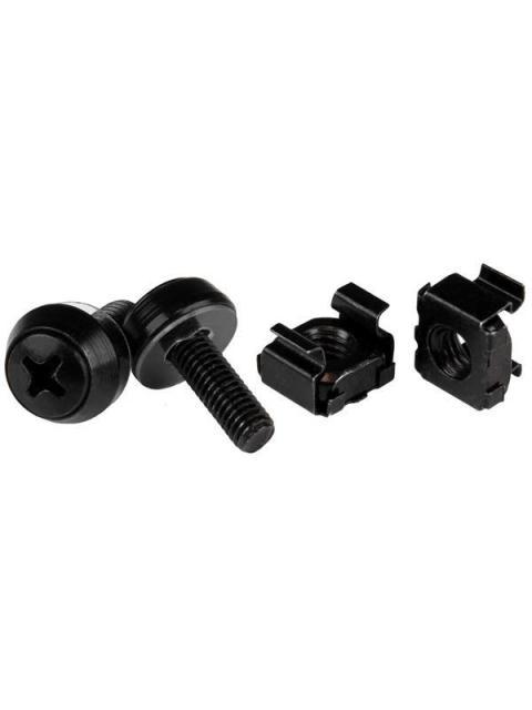 STARTECH  PAQUETE DE 100 TORNILLOS Y TUERCAS JAULA CAGE NUTS M5 X 12MM NEGRO