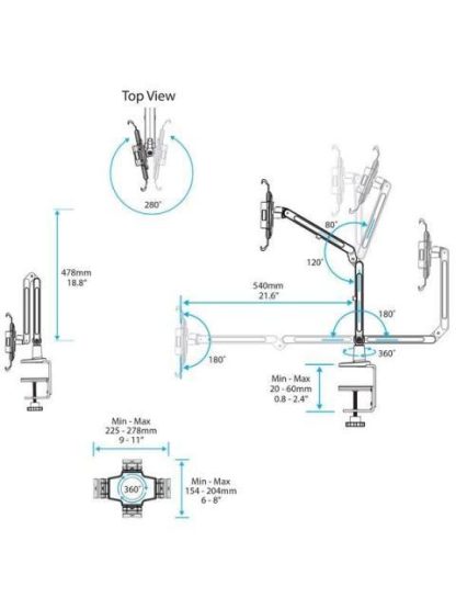 STARTECH  SOPORTE DE ESCRITORIO PARA TABLET DE 9 -11 BLANCO - Image 7