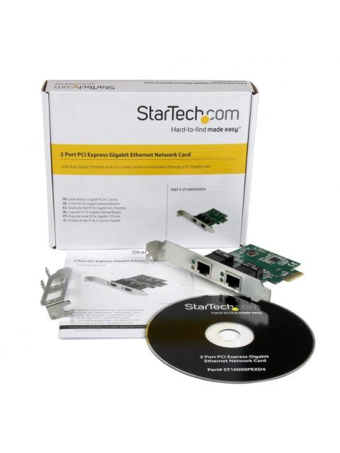 STARTECH  TARJETA DE RED NIC PCI EXPRESS PERFIL BAJO DE 2 PUERTOS GIGABIT ETHERNET RJ-45 - Image 6