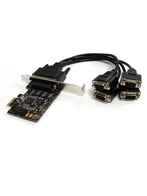 STARTECH  TARJETA PCI EXPRESS PEX4S553B ALAMBRICO CON 4 PUERTOS RS232 CON CABLE MULTICONECTOR