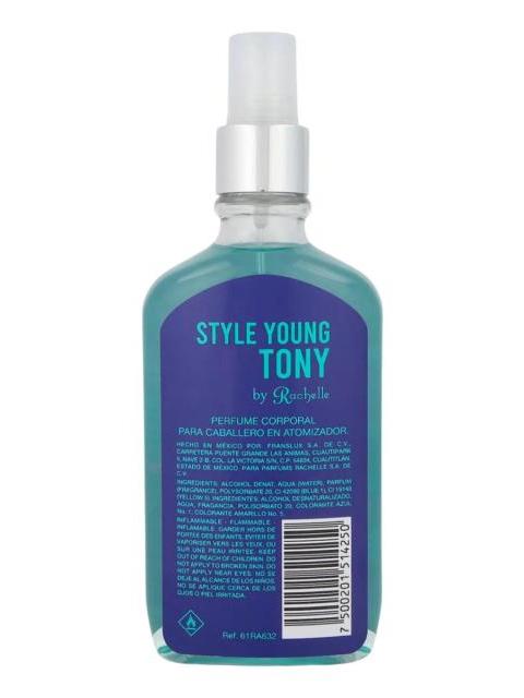 STYLE YOUNG TONY BY RACHELLE 240 ML BODY MIST SPRAY - Image 3