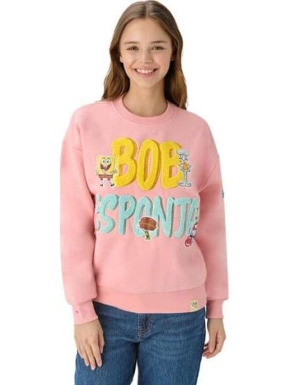 SUDADERA BOB ESPONJA ROSA BOB ESPONJA