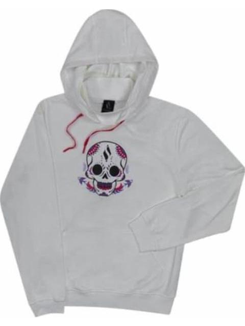 SUDADERA HOODIE OVERSIZE DIA DE MUERTOS BLANCO SKECHERS1