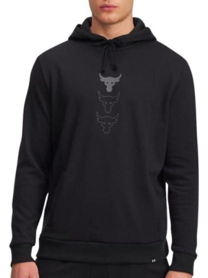 SUDADERA PJT ROCK RIVAL FLC HOODIE NEGRO UNDER ARMOUR MEXICO - Image 3