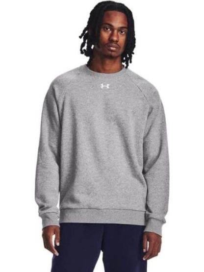 SUDADERA UA RIVAL FLEECE CREW GRIS UNDER ARMOUR MEXICO - Image 2