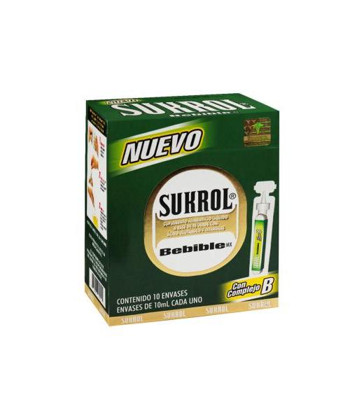 SUKROL BEBIBLE C 10 ENVASES A BASE DE TE VERDE CON ACIDO GLUTAMIC FARMAMEDICA