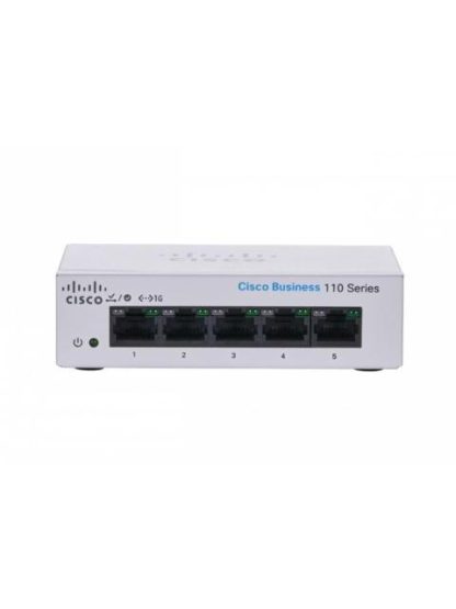 SWITCH CISCO GIGABIT ETHERNET BUSINESS 110 5 PUERTOS 10-100-1000MBPS 10 GBIT-S 2000 ENTRADAS - NO ADMINISTRABLE - Image 2