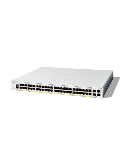 SWITCH CISCO GIGABIT ETHERNET CATALYST 1200 48 PUERTOS POE+ 10-100-1000MBPS + 4 PUERTOS SFP+ 375W 176 GBIT-S 8000 ENTRADAS - ADMINISTRABLE