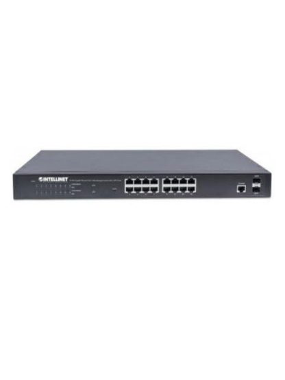 SWITCH INTELLINET GIGABIT ETHERNET 561341 16 PUERTOS POE+ 10-100-1000MBPS + 2 PUERTOS SFP 36 GBIT-S 8000 ENTRADAS - ADMINISTRABLE - Image 3
