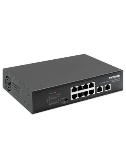 SWITCH INTELLINET GIGABIT ETHERNET 561402 8 PUERTOS POE + 10-100-1000 + 2 PUERTOS UPLINK 120W 2 GBIT-S 8192 ENTRADAS - NO ADMINISTRABLE - Image 2