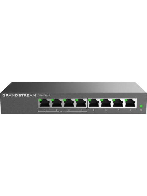 SWITCH NO ADMINISTRABLE DE 8 PUERTOS GIGABIT CON 4 PUERTOS POE HASTA 60W DE SALIDA COMPATIBLE CON GWN CLOUD CARCASA METALICA