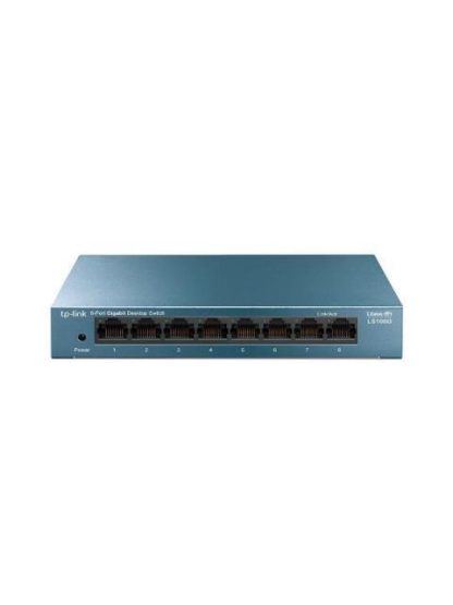 SWITCH TP-LINK GIGABIT ETHERNET LS108G 8 PUERTOS 10-100-1000MBPS 11.9 MPPS 4000 ENTRADAS - NO ADMINISTRABLE