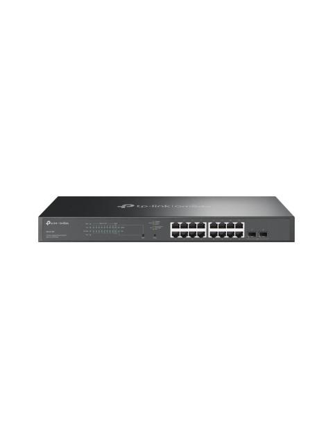 SWITCH TP-LINK GIGABIT ETHERNET SG2218P 16 PUERTOS POE+ 10-100-1000MBPS + 2 PUERTOS SFP 36 GBIT-S 8000 ENTRADAS - ADMINISTRABLE
