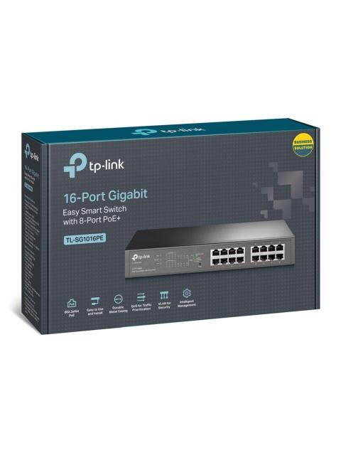 SWITCH TP-LINK GIGABIT ETHERNET TL-SG1016PE 16 PUERTOS 10-100-1000 MBPS 32 GBIT-S 8000 ENTRADAS - ADMINISTRABLE - Image 4