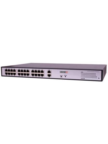 SWITCHPOE 24 PUERTOS 2 PUERTOS UPLINK GIGACOBRE-FIBRA 300W TOTAL HASTA 250MTS FUENTE PODER INTERNA. - Image 3