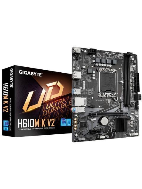 TARJETA MADRE GIGABYTE ATX H610M K V2 DDR5 S1700 64 GB PARA INTEL