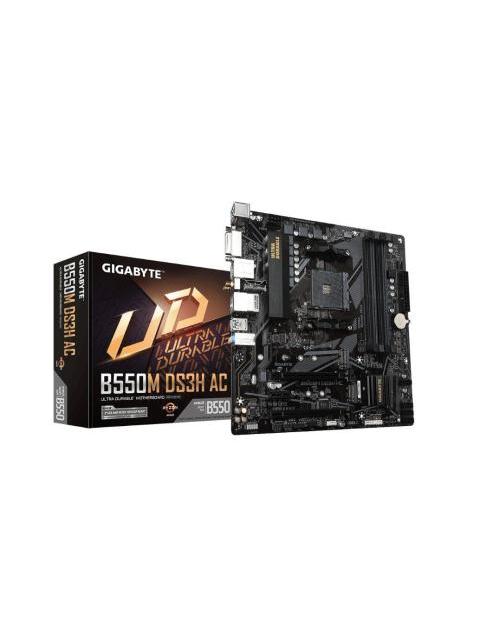 TARJETA MADRE GIGABYTE MICRO ATX B550M DS3H AC REV. 1.0 SAM4 AMD B550 HDMI 128GB DDR4 PARA AMD