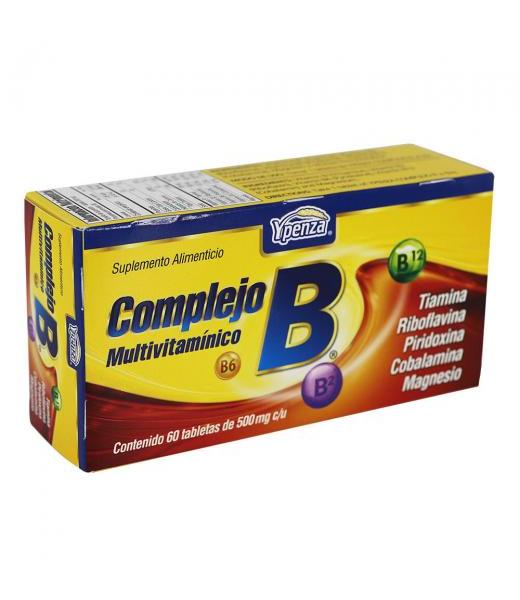 TBS. COMPLEJO B C 60 500 MG MULTIVITAMINICO TIAMINARIBOFLAVINAPIR SOLO PARA DIABETICOS